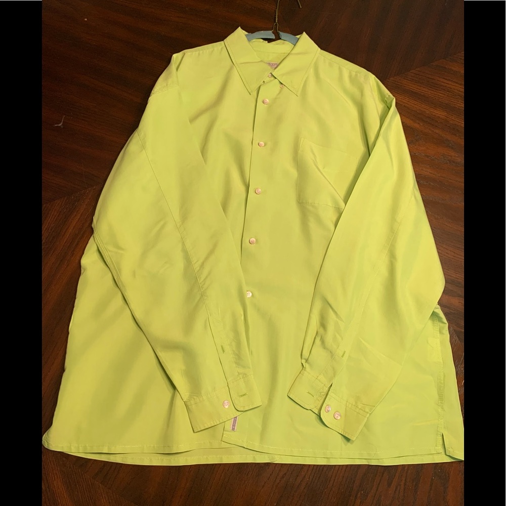 Ted Baker London 6 Green Long Sleeve Button Down 2XL EUC